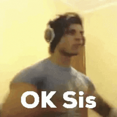 Man With Headphones And Hat Says Ok Sis GIF
