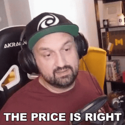 Man With Headphones And Hat Says The Price Is Right GIF