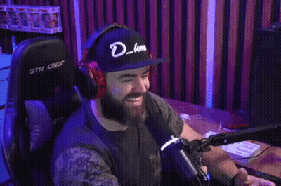 Man With Headphones And Hat With Letter D At Microphone GIF