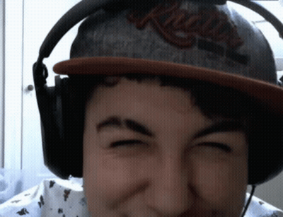 Man With Headphones And Kingston Hat GIF