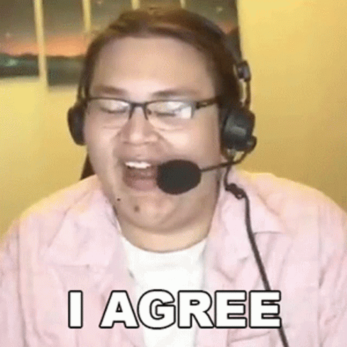 Man With Headphones And Microphone Funny Face Saying I Agree GIF
