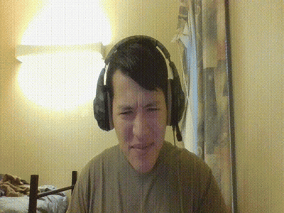 Man With Headphones And Microphone Making Funny Face GIF
