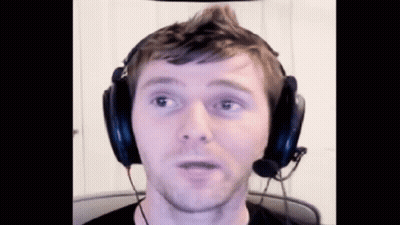 Man With Headphones And Microphone Making Funny Face GIF