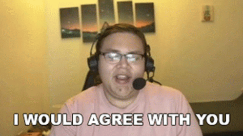 Man With Headphones And Microphone Saying I Would Agree GIF