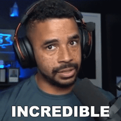 Man With Headphones and Microphone Saying Incredible