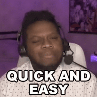 Man With Headphones And Microphone Saying Quick And Easy GIF