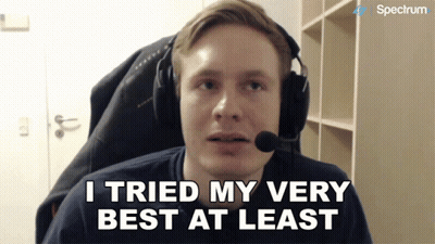 Man With Headphones And Microphone Says I Tried My Very Best At Least GIF