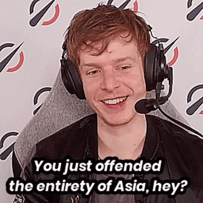 Man With Headphones And Microphone Says You Offended Asia GIF