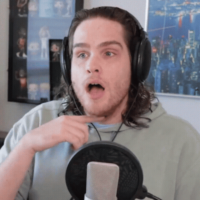 Man With Headphones And Microphone Surprised GIF