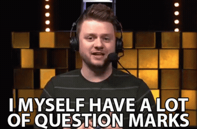 Man With Headphones And Mike Says I Myself Have A Lot Of Question Marks GIF
