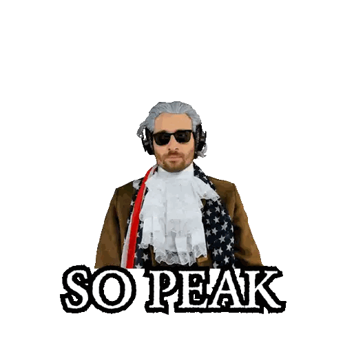 Man With Headphones And Mountain Peak Sticker