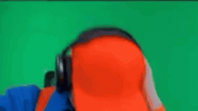 Man With Headphones And Orange Hat Listening To Music GIF