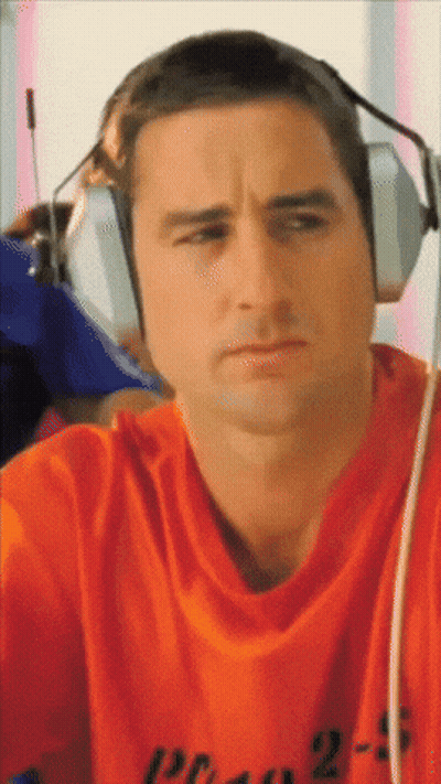 Man With Headphones And Orange Shirt Number 25 GIF