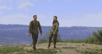 Man With Headphones And Shield T-Shirt GIF