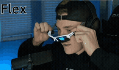 Man With Headphones And Sunglasses Flex GIF