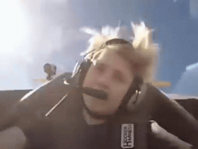 Man With Headphones And Sunglasses Head In Hands GIF