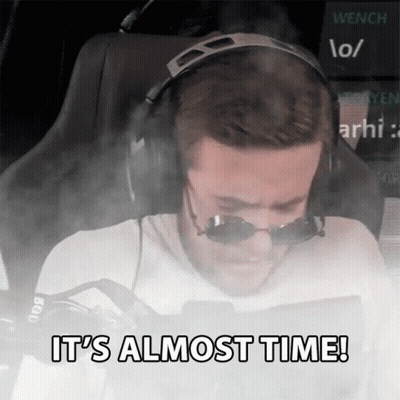 Man With Headphones And Sunglasses Says It's Almost Time GIF