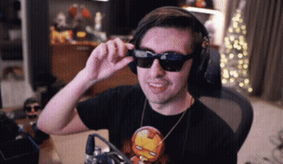 Man With Headphones And Sunglasses Smiling GIF