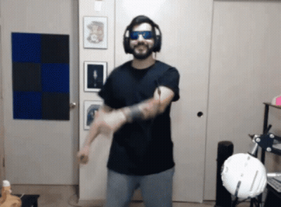 Man With Headphones And Sunglasses GIF