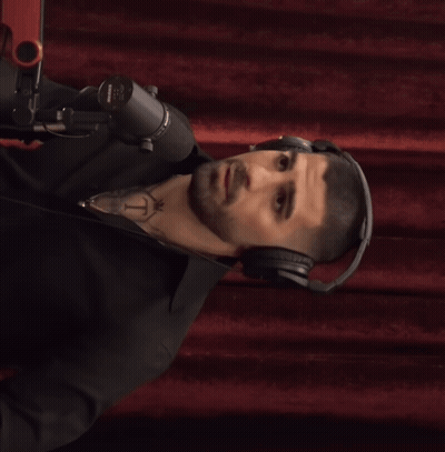 Man With Headphones And T Tattoo GIF