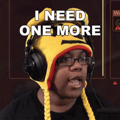 Man With Headphones And Yellow Hat Says I Need One More GIF