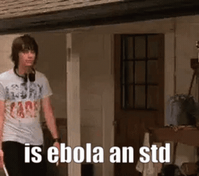 Man With Headphones At Door Says Is Ebola An STD GIF