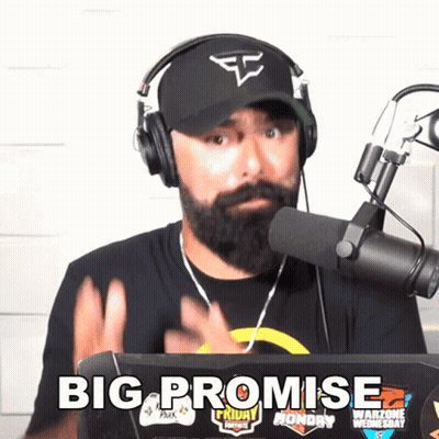 Man With Headphones At Mic Saying Big Promise GIF