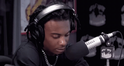 Man With Headphones At Microphone GIF