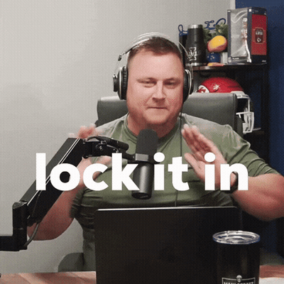 Man With Headphones At Microphone Lock It In GIF