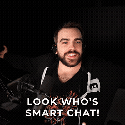 Man With Headphones At Microphone Look Who's Smart Chat GIF