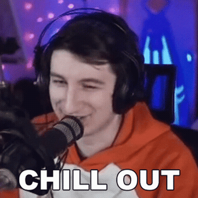 Man With Headphones At Microphone Saying Chill Out GIF