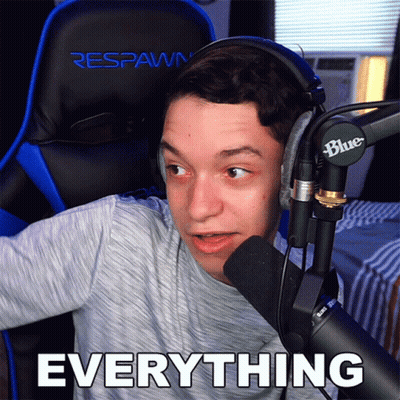 Man With Headphones At Microphone Saying Everything GIF
