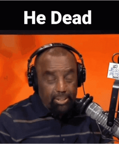Man With Headphones At Microphone Saying He Dead GIF
