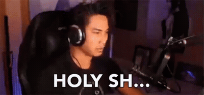 Man With Headphones At Microphone Saying Holy Sh GIF