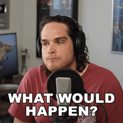 Man With Headphones At Microphone Saying What Would Happen GIF