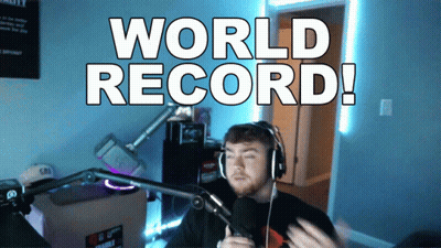 Man With Headphones At Microphone World Record GIF