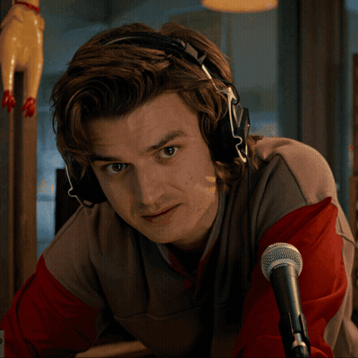 Man With Headphones At Shure Microphone GIF
