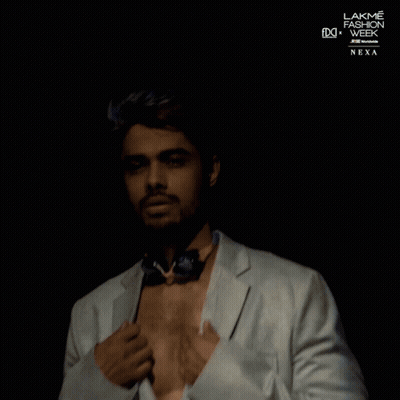 Man With Headphones Blue Sky Lakme Fashion Week GIF