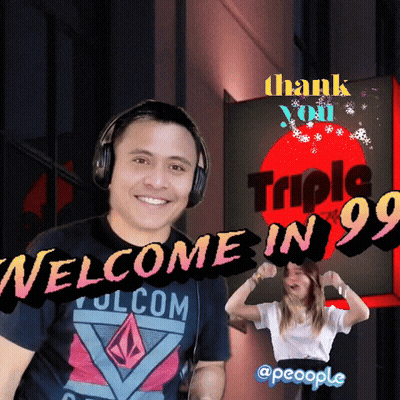 Man With Headphones By Triple In 99 Sign GIF