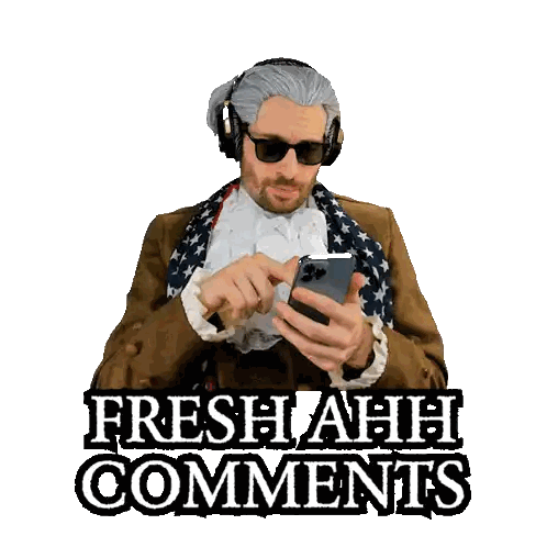 Man With Headphones Comments Ahhh Sticker
