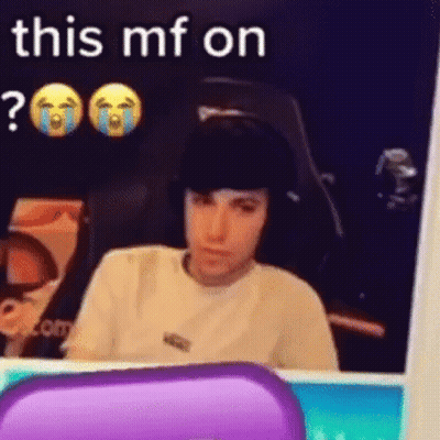 Man With Headphones Crying At Computer GIF