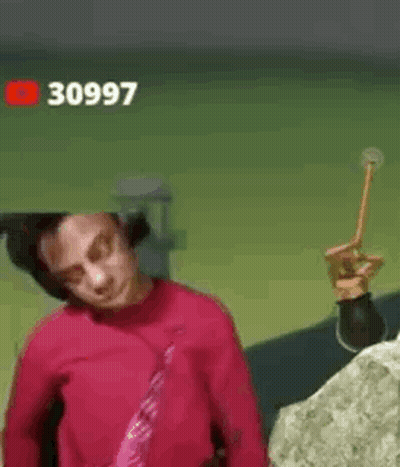 Man With Headphones Holding Hammer Making Funny Face GIF