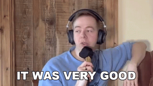 Man With Headphones Holding Microphone Saying It Was Very Good GIF
