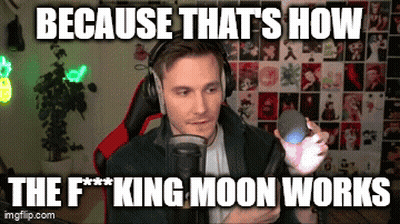 Man With Headphones Holding Microphone Saying That's How The Fucking Moon Works GIF