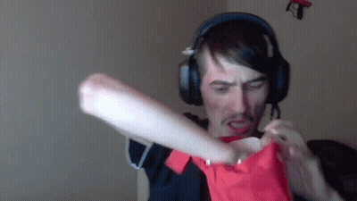 Man With Headphones Holding Paper GIF