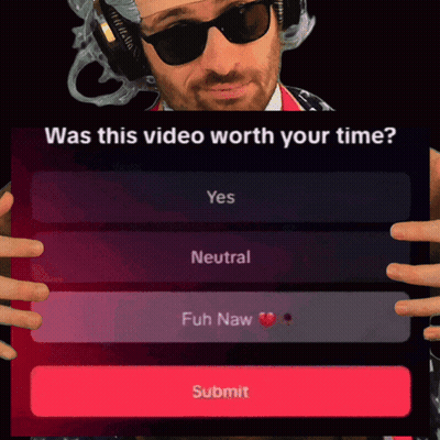 Man With Headphones Holding Sign Was This Video Worth Your Time GIF