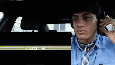Man With Headphones In Car At 5:00 AM GIF