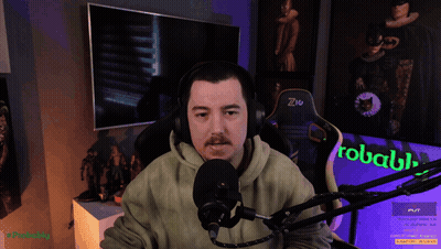 Man With Headphones In Front Of Microphone Robaul Sign GIF