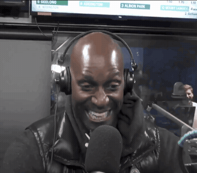 Man With Headphones Into Microphone Geelong Albion Park GIF