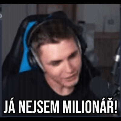 Man With Headphones Making Funny Face At Microphone GIF